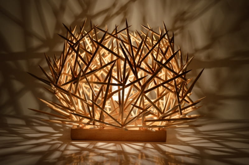 Abażur z patyczków