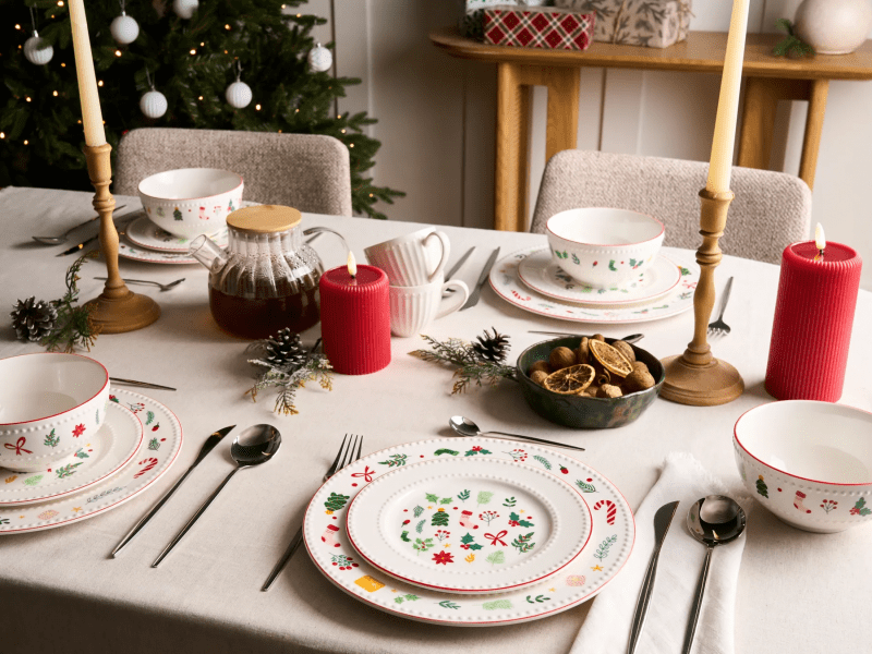 Zastawa stołowa 12-częściowa SAFFRON Porcelana Biały