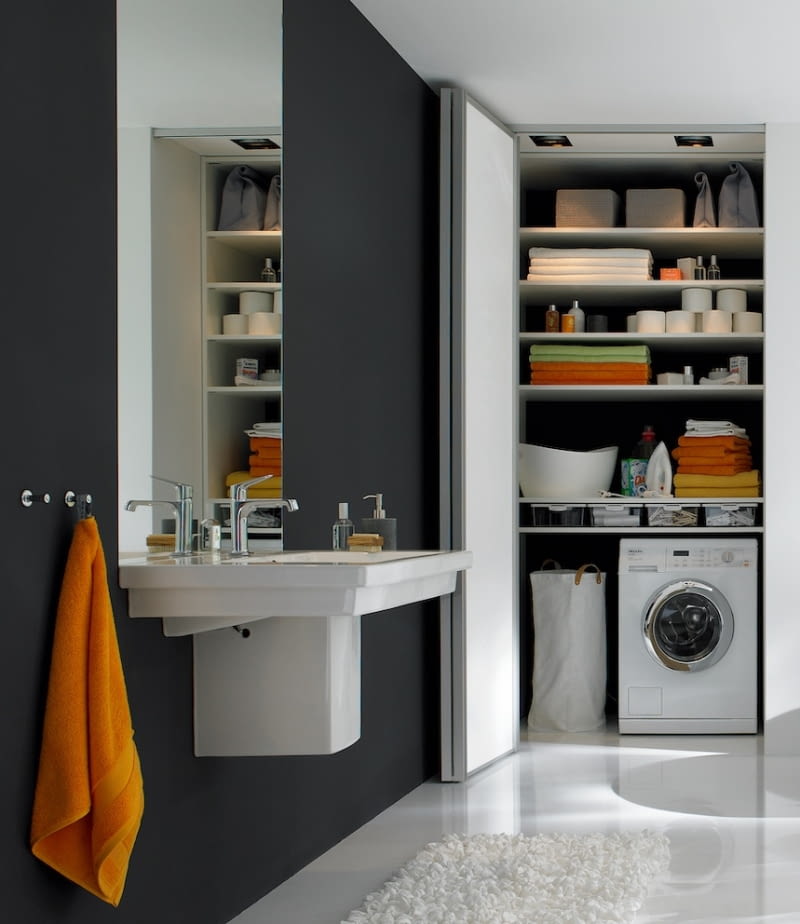 Półki i szafki w łazience