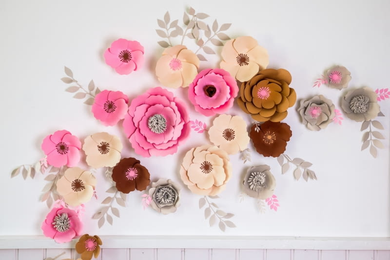 DIY - kwiaty na ścianie