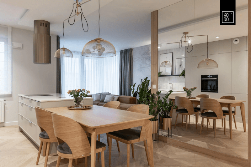 Mieszkanie w Warszawie - elegancja w barwach ziemi