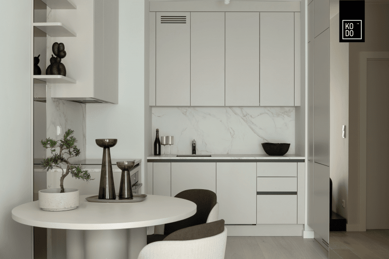 Dwupokojowe mieszkanie w szarościach