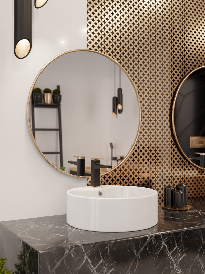 Czerń i złoto to barwy, które doskonale się uzupełniają, a efekt aranżacyjny jest spektakularny.