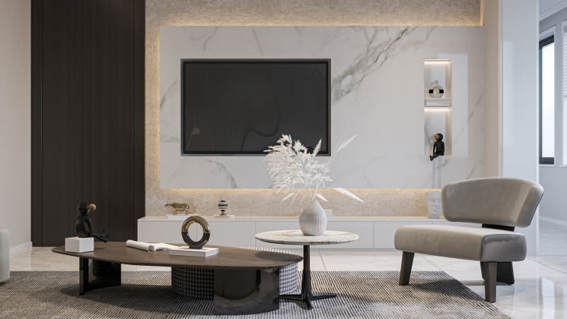 Optyczne powiększenie salonu