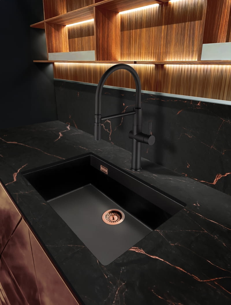 Ten zlewozmywak wyposażony jest w technologię Ariapura, która sprawia, że powierzchnia ma właściwości samoczyszczące, bakteriobójcze oraz odświeżające.