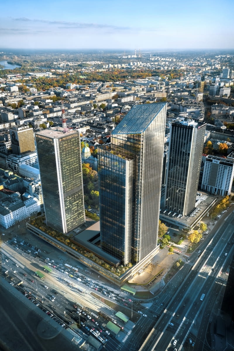 Lilium Tower w Warszawie. Proj. APA Wojciechowski Lilium Tower w Warszawie. Proj. APA Wojciechowski