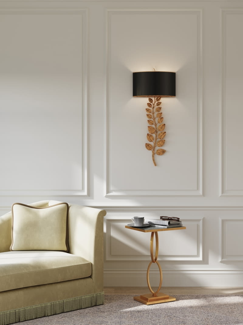 Inspirowany naturą kinkiet Birdwood swój elegancki wygląd zawdzięcza nie tylko ładnej formie, lecz także ręcznemu wykończeniu.