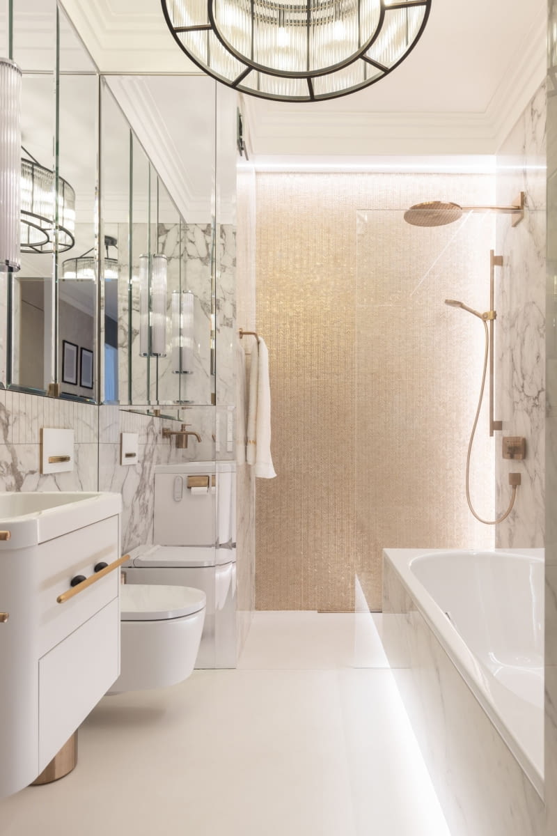 110-metrowy apartament w Warszawie w stylu modern classic