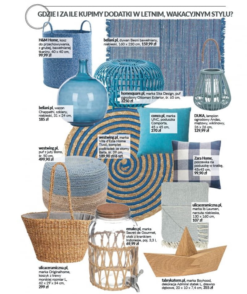 Gdzie i za ile kupimy dodatki w letni, wakacyjnym stylu?