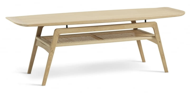 Stolik Surfboard (Warm Nordic), dębowy, 152 x 52 cm, 9815 zł.