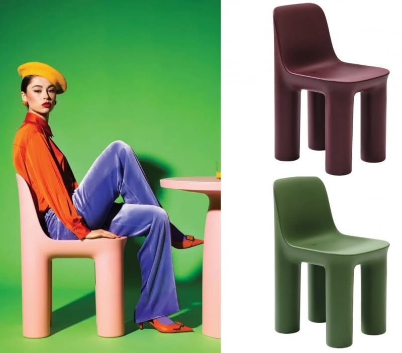 Krzesło TATA bordowy / Qeeboo Krzesło TATA bordowy / Qeeboo