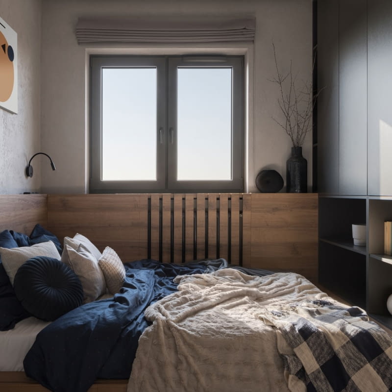 Łóżko przy oknie Łóżko przy oknie