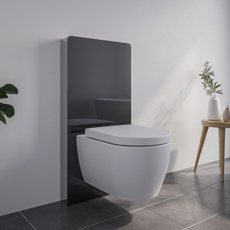 Elegancki moduł sanitarny z aluminium i szkła, z wbudowanym zbiornikiem, doda łazience wyjątkowego charakteru. Elegancki moduł sanitarny z aluminium i szkła, z wbudowanym zbiornikiem, doda łazience wyjątkowego charakteru.