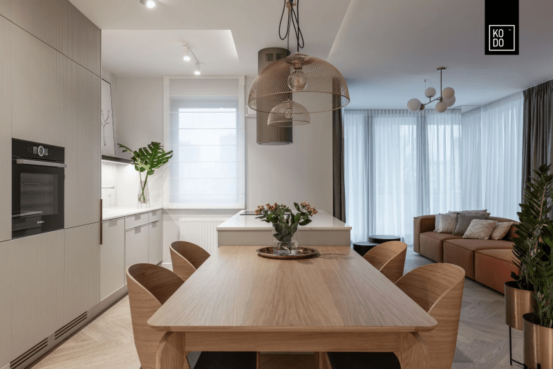 Mieszkanie w Warszawie - elegancja w barwach ziemi