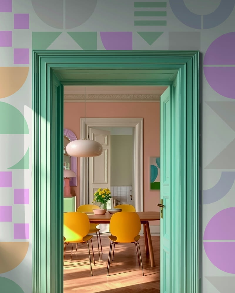 Bauhaus Geo Pastel - Wallpaper Bauhaus Geo Pastel - Wallpaper