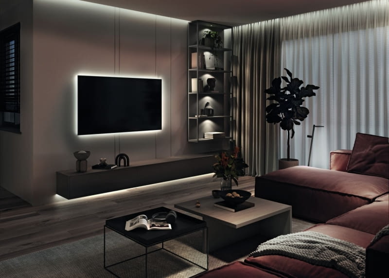 Salon idealnie oświetlony