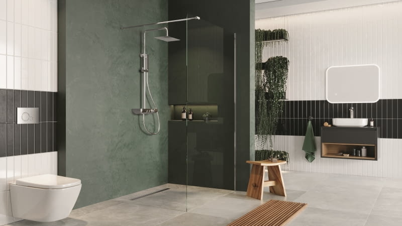 Odpływ pozwala na dużo łatwiejsze zagospodarowanie przestrzeni, a nawet manewrowanie nią. Dzięki temu możemy swobodniej projektować wnętrze.