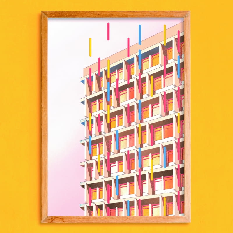 Plakat „Krakowski Szlak Modernizmu”. Format 30 x 40, 50 x 70, lub 70 x 100 cm, 100 zł, do kupienia w pakamera.pl