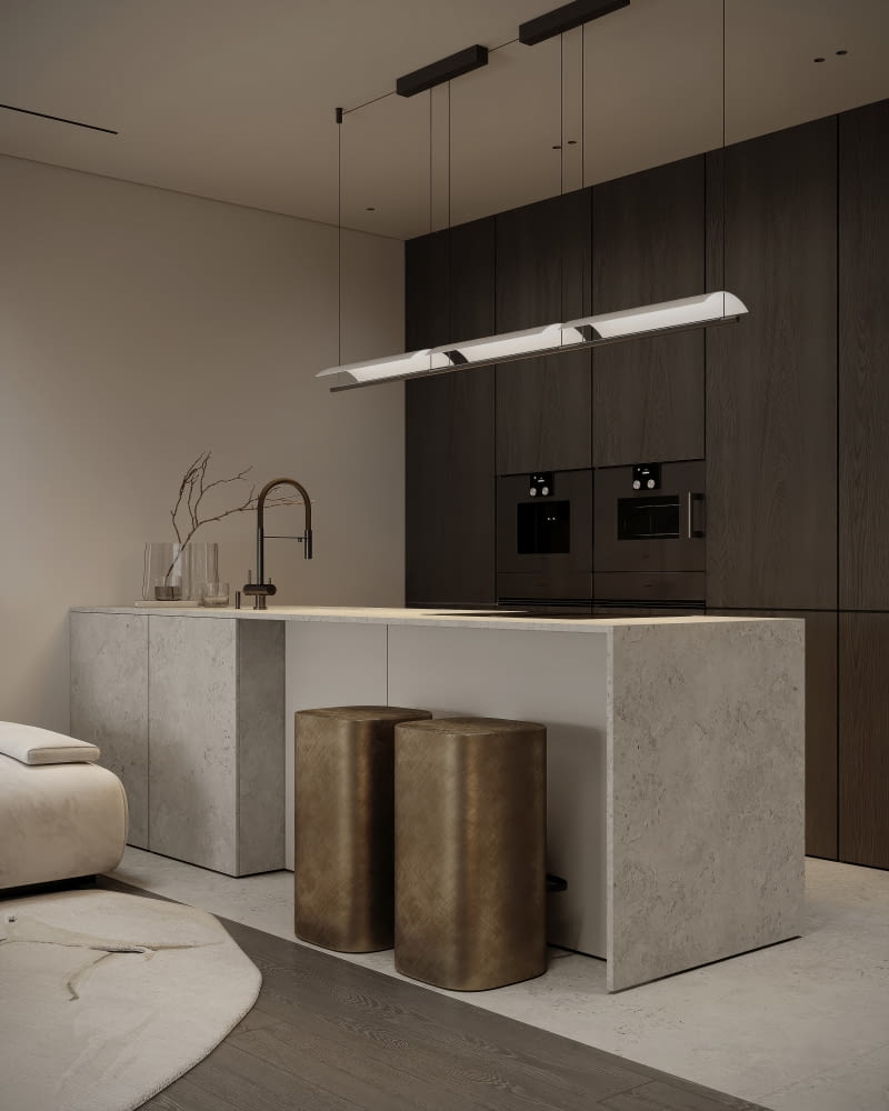 Mieszkanie w beżach i szarościach Mieszkanie w beżach i szarościach