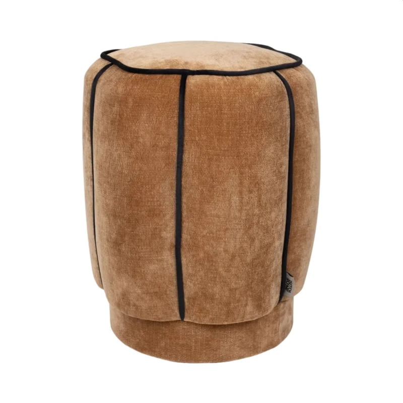 Puf Donna (Dutchbone), tapicerka z poliestru, podstawa z MDF, śr. 40 cm, 469 zł