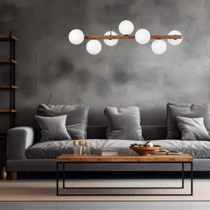 Lampa wisząca Estera wood TK7 (TK Lighting), orzech, 28 x 117 x 125 cm, 749 zł, ardant.pl Lampa wisząca Estera wood TK7 (TK Lighting), orzech, 28 x 117 x 125 cm, 749 zł, ardant.pl