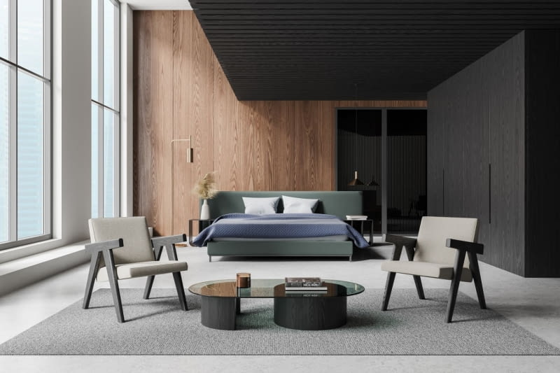 Czarny sufit w aranżacji wnętrz