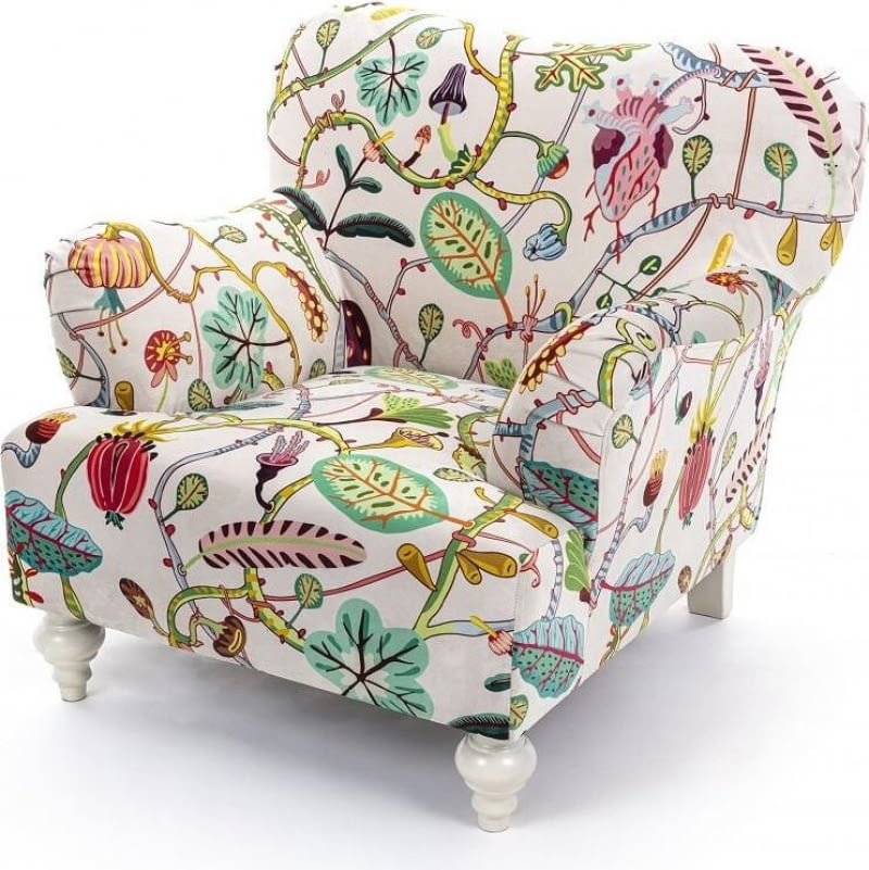 Botanical Diva, tkanina i drewno, 98 x 86 cm, wys. 84 cm, 7525 zł.