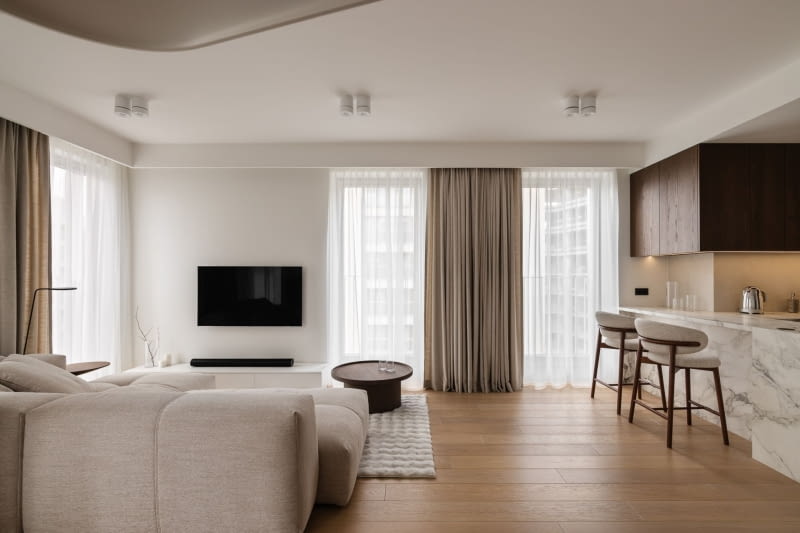 Minimalistyczny apartament RUUM studio w warszawskiej 19. Dzielnicy