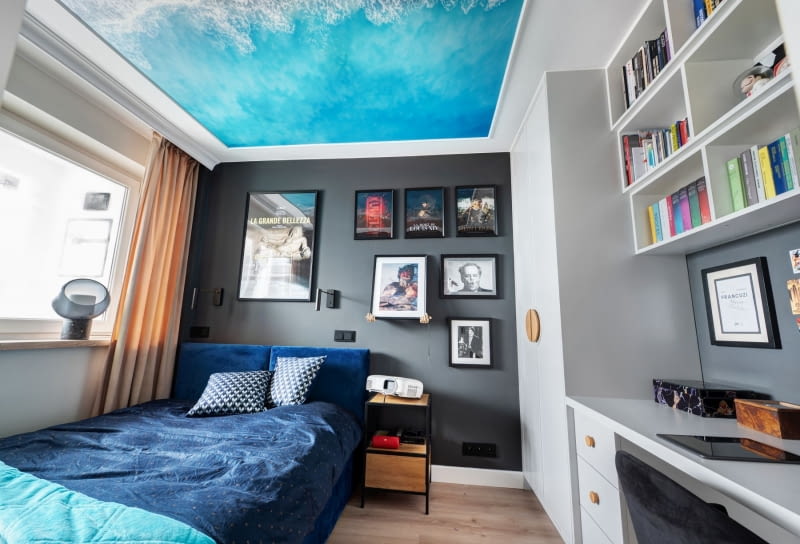 Aranżacja mieszkania inspirowana filmem - projekt Pracowni O Z KRESKĄ Aranżacja mieszkania inspirowana filmem - projekt Pracowni O Z KRESKĄ