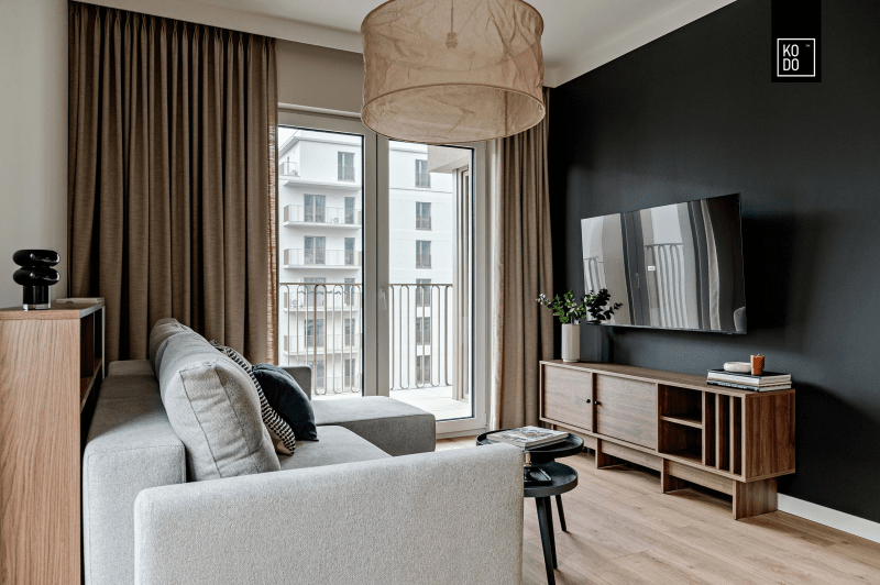 Nowoczesne mieszkanie pełne mocnych akcentów