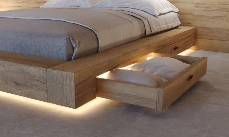 Łóżko na podeście - inspiracje Łóżko na podeście - inspiracje