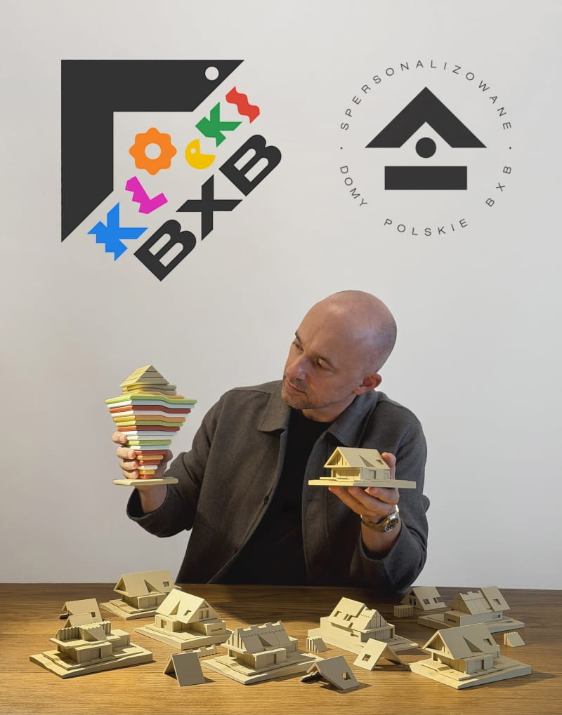 Bogusław Barnaś z klockami Bogusław Barnaś z klockami