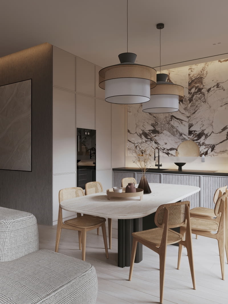 Mieszkanie w beżach i szarościach