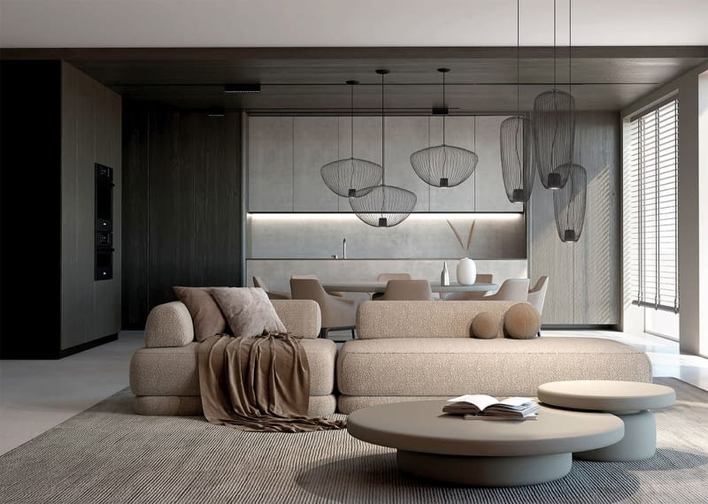 Czarny sufit w aranżacji wnętrz