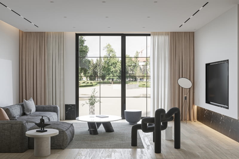 Optyczne powiększenie salonu