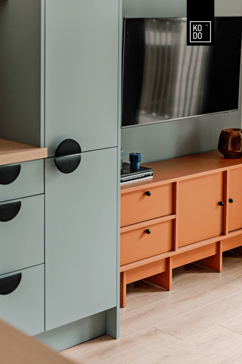 Nowoczesne małe mieszkanie w kolorach