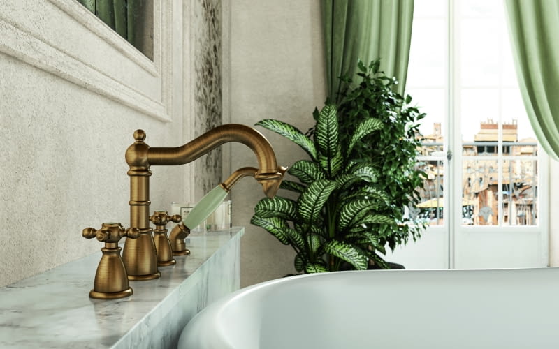 Baterie w wyrafinowanym kolorze old bronze, łączącym stylistykę retro z modnym, eleganckim wykończeniem.