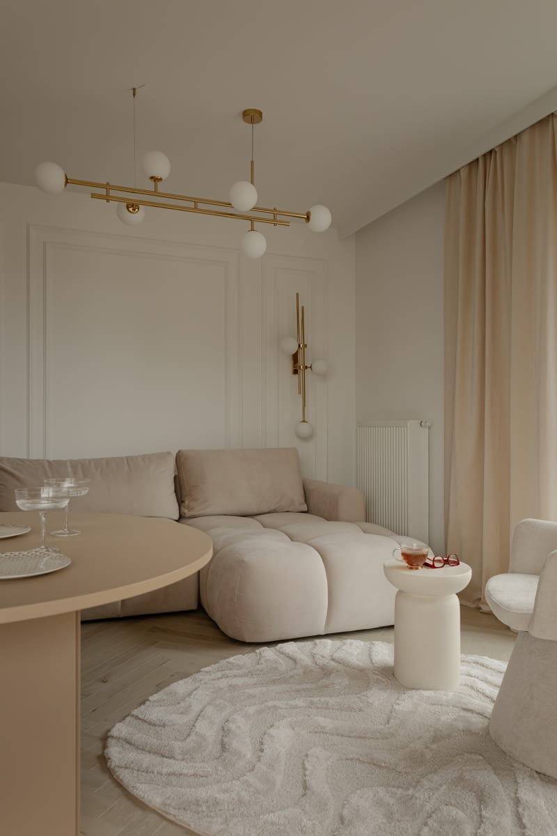 Monochromatyczny apartament w Gdyni