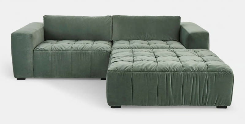Sofa Ottolline (105 x 260 x 102 cm) z pufem (129 x 105 cm), pokrycie: 80% poliester, 20% bawełna, 8729 zł, loberon.pl Sofa Ottolline (105 x 260 x 102 cm) z pufem (129 x 105 cm), pokrycie: 80% poliester, 20% bawełna, 8729 zł, loberon.pl