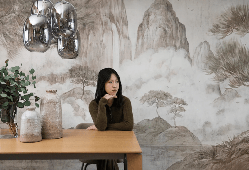 Tapeta oliwkowa na ścianę do salonu - naturalna harmonia w ciepłych tonach