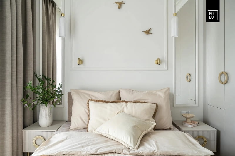 Wnętrza w złotej poświacie - projekt pracowni KODO