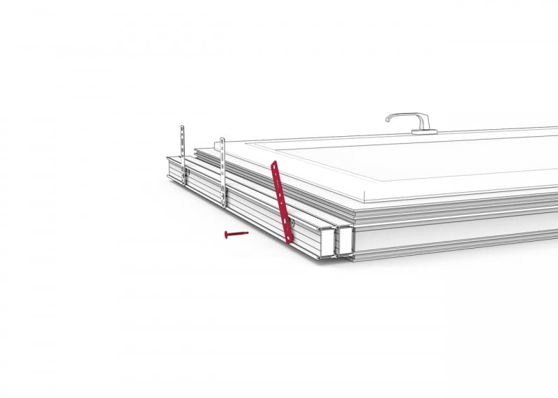 Krok 4 – wpinanie kotew montażowych