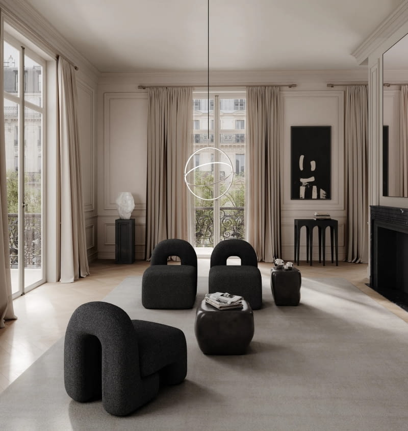 Czarny kolor w mieszkaniu