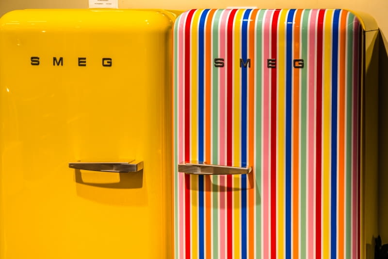 Lodówki marki Smeg.