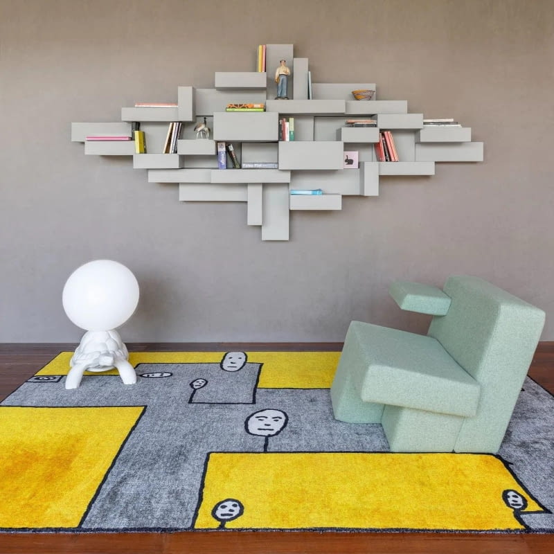 Półka na książki PRIMITIVE szary Qeeboo