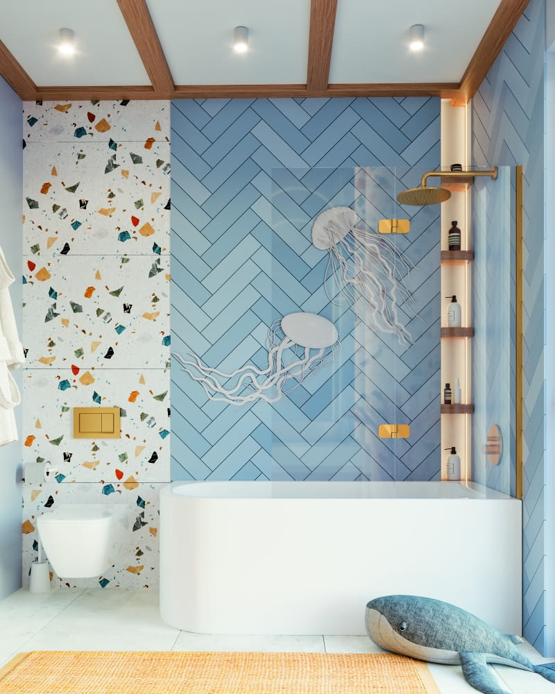 Nie musisz  dysponować  dwoma  łazienkami, aby  cieszyć się z  energetyzującego  prysznica o  poranku oraz  relaksującej  kąpieli po ciężkim  dniu (wanna  Upsala, parawan  Jeziorak)