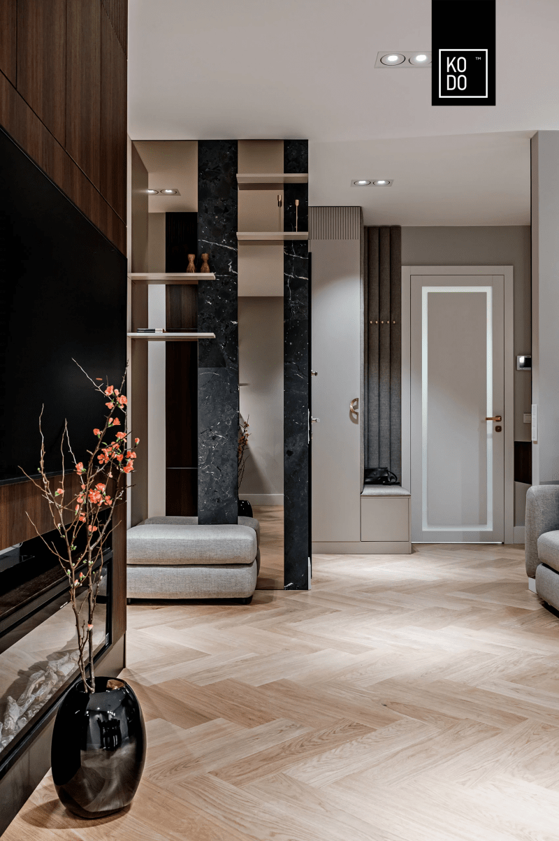 Harmonia inspirowana naturą: 90-metrowe mieszkanie w Warszawie