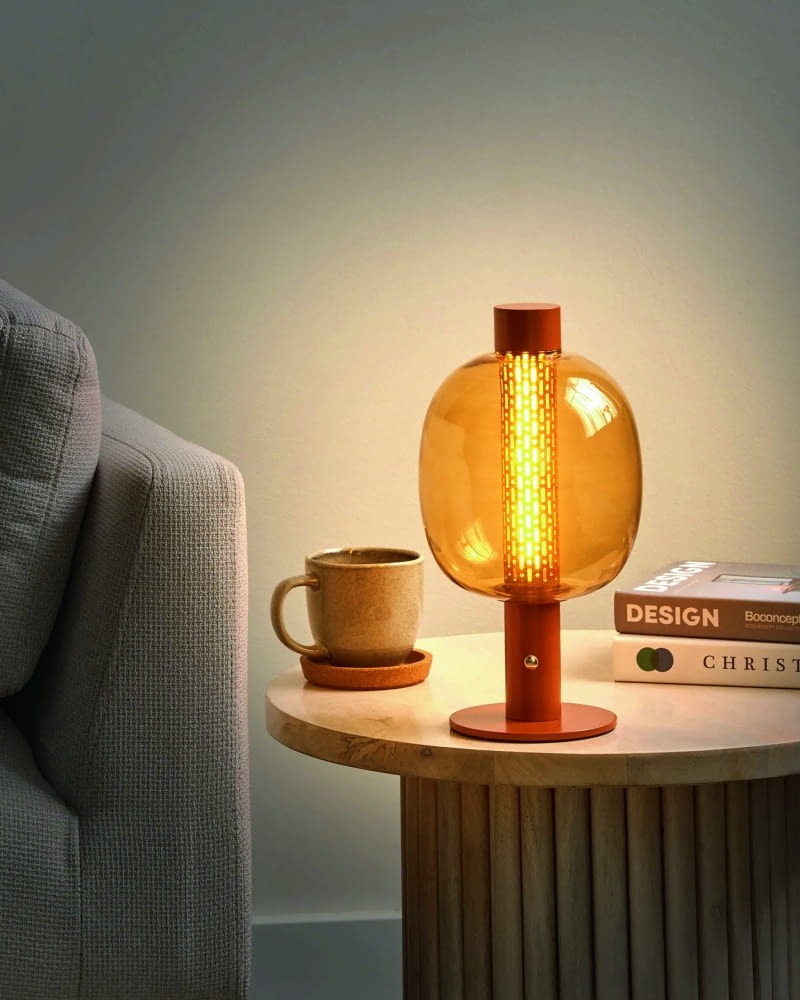 Bezprzewodowa lampa stołowa LED Pulangi ze ściemniaczem, metal, brązowy, 289 zł, beliani.pl Bezprzewodowa lampa stołowa LED Pulangi ze ściemniaczem, metal, brązowy, 289 zł, beliani.pl