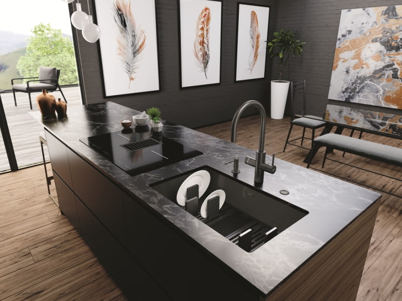 FRANKE bateria filtrująca Mythos Water Hub antracytowa.