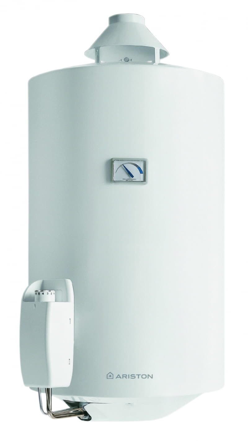 Najczęściej w podgrzewaczach pojemnościowych na gaz temperaturą wody steruje się  manualnie za pomocą termostatu